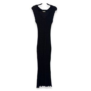 Z Supply Black Open Knit Sleeveless Maxi Dress — Size S